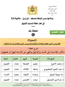 جداول-تسديد-التبلغ-تازة-الأسبوع-العشرون-عشر_page-0006-225x300 *** برنامج دروس تسديد التبليغ الخاص بمناطق التجريب : ( ‘ الأسبوع 24 ‘ ) .