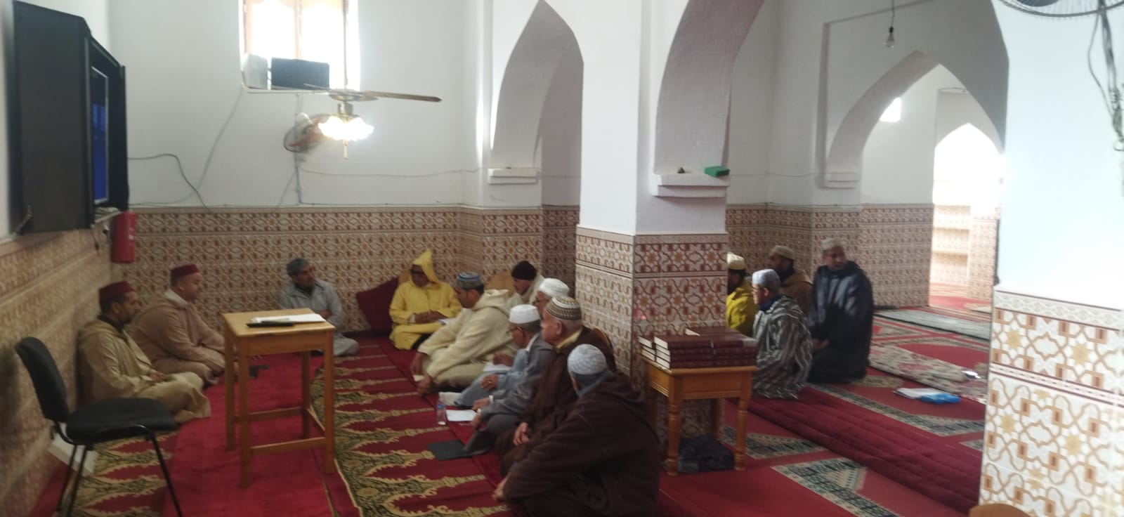 زيارة تفقدية لمتابعة دروس ميثاق العلماء بمسجد الموحدين جماعة بوشفاعة