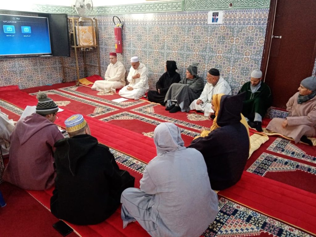 2-1024x768 زيارة تفقدية لمتابعة دروس ميثاق العلماء بمسجد مكناسة بني علي بجماعة مكناسة الغربية