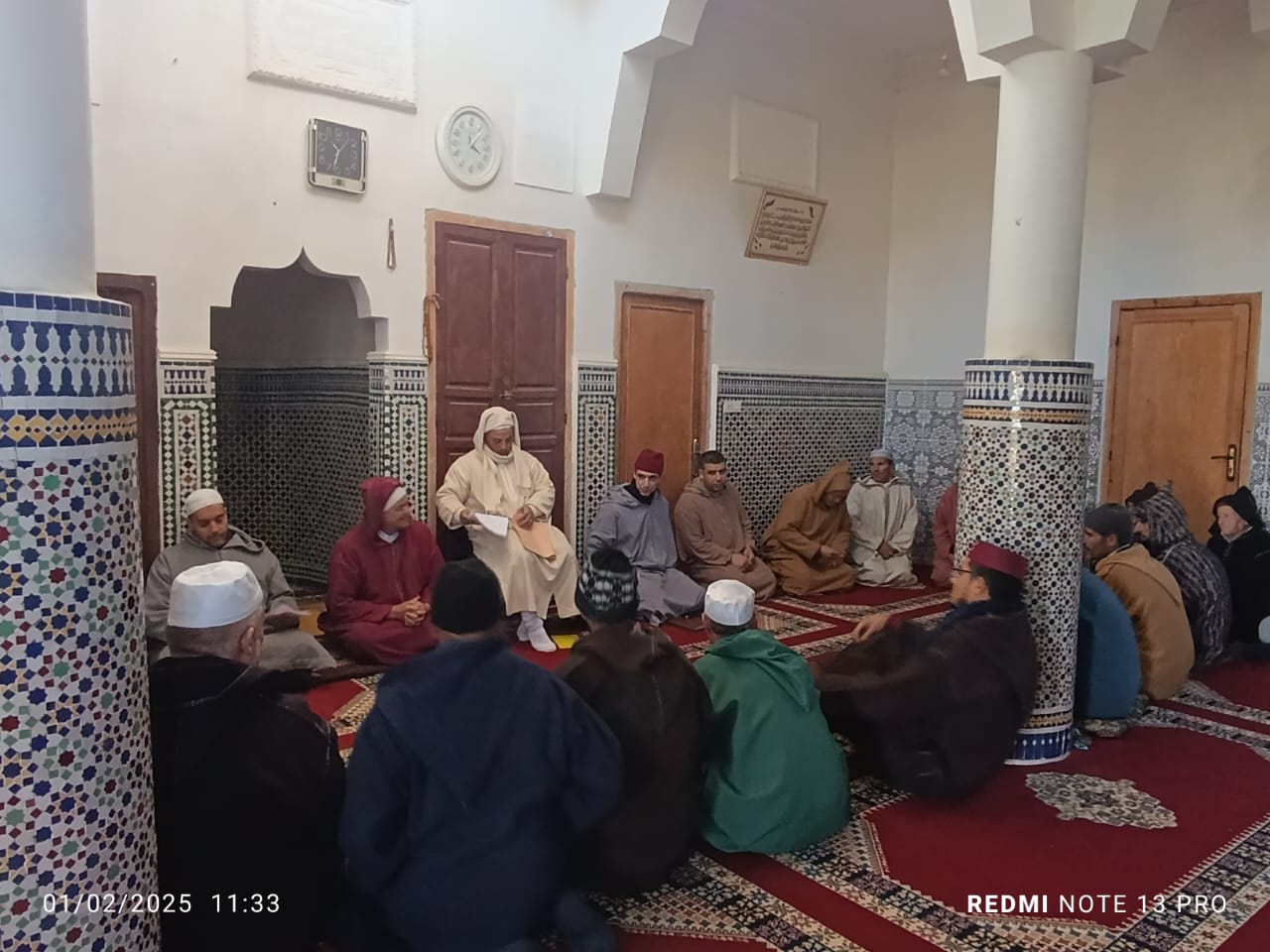 **** زيارة تفقدية لمتابعة دروس “خطة ميثاق العلماء” : بمسجد اكرابة بجماعة : الربع الفوقي .