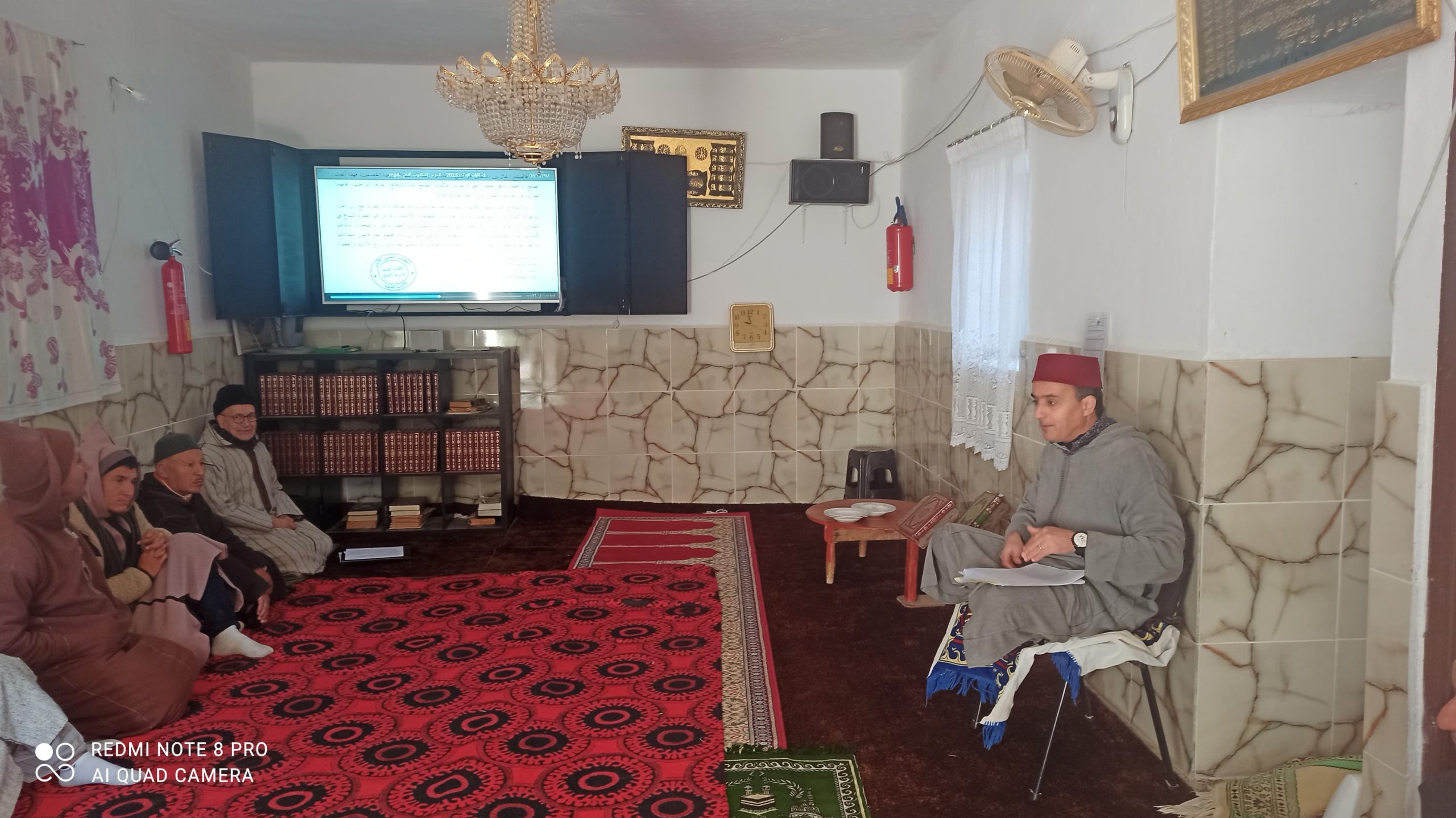 زيارة تفقدية لمتابعة دروس خطة ميثاق العلماء بالمسجد المركزي جماعة تازرين