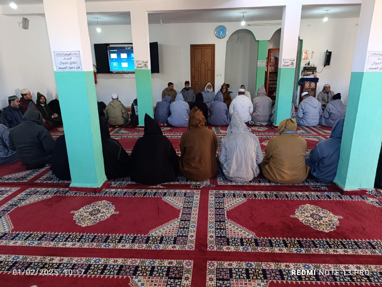 **** زيارة تفقدية لمتابعة دروس “خطة ميثاق العلماء” بمسجد : ” طرفة ” بجماعة بني فراسن .