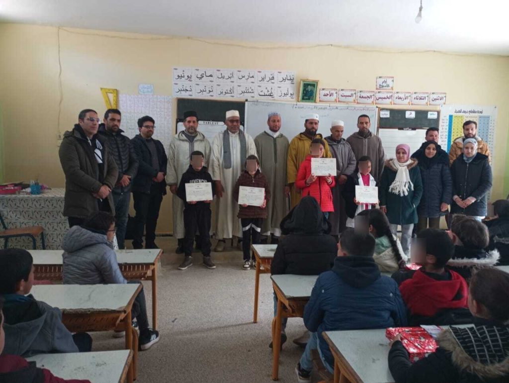 1000232258-1024x770 مسابقة قرٱنية لفائدة التلاميذ و التلميذات بمجموعة مدارس بني وردان بجماعة بوشفاعة