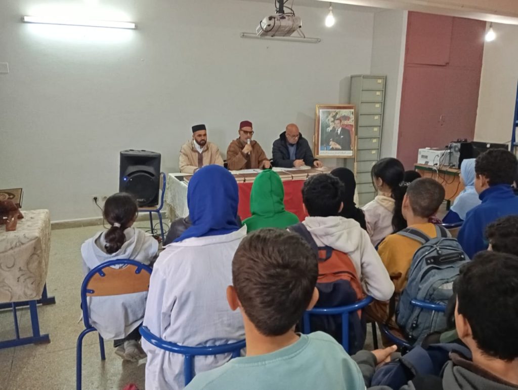 IMG-20250330-WA0019-1024x770 مسابقة قرآنية لفائدة تلاميذ وتلميذات الثانوية الإعدادية  علال الفاسي