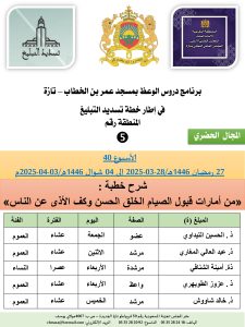 جداول-تسديد-التبلغ-تازة-الأسبوع-عشر_page-0005-225x300 *** برنامج دروس تسديد التبليغ الخاص بمناطق التجريب : ( ‘ الأسبوع 40 ‘ ) . من 27 رمضان 1446هـ/28-03-2025 إلى 04 شوال 1446هـ/03-04-2025م