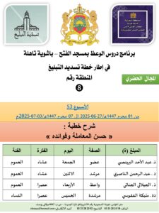 جداول-تسديد-التبلغ-تازة-الأسبوع-العن-عشر_page-0008-1-225x300 *** برنامج دروس تسديد التبليغ الخاص بمناطق التجريب : ( ‘ الأسبوع 53 ‘ ) من 01 محرم 1447هـ/27-06-2025 إلى 07 محرم 1447هـ/03-07-2025م.