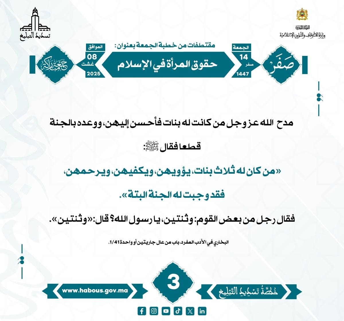 حقوق المرأة في الإسلام (03) .