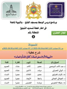 جداول-تسديد-التبلغ-تازة-الأسبوع-العن-عشر-Copie_page-0008-3-225x300 برنامج دروس تسديد التبليغ الخاص بمناطق التجريب : ( ‘ الأسبوع 70 ‘ ) من 01 جمادى الأولى1447هـ/24-10-2025 إلى 07 جمادى الأولى1447هـ/30-10-2025م