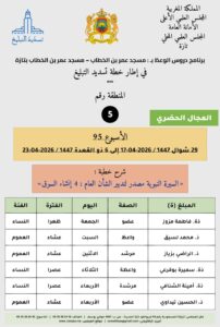 البطاقة-5-1-202x300 برنامج دروس تسديد التبليغ الخاص بمناطق التجريب : ( ‘ الأسبوع 95 ‘ )،