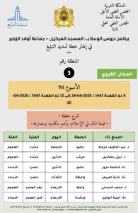 بطاقة-3-195x300 برنامج دروس تسديد التبليغ الخاص بمناطق التجريب : ( ‘ الأسبوع 96 ‘ )،