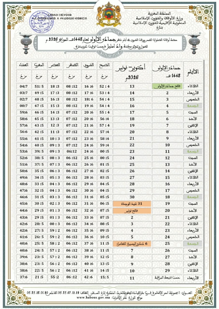 2-726x1024 حصص أوقات الصلوات الخمس.