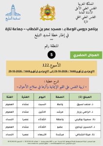 card-zone-5-1-212x300 برنامج دروس الوعظ (تسديد التبليغ) بمناطق التجريب : ( الأسبوع 122) 11 جمادى الأولى 1448 / 2026-10-23 إلى 17 جمادى الأولى 1448 / 2026-10-29